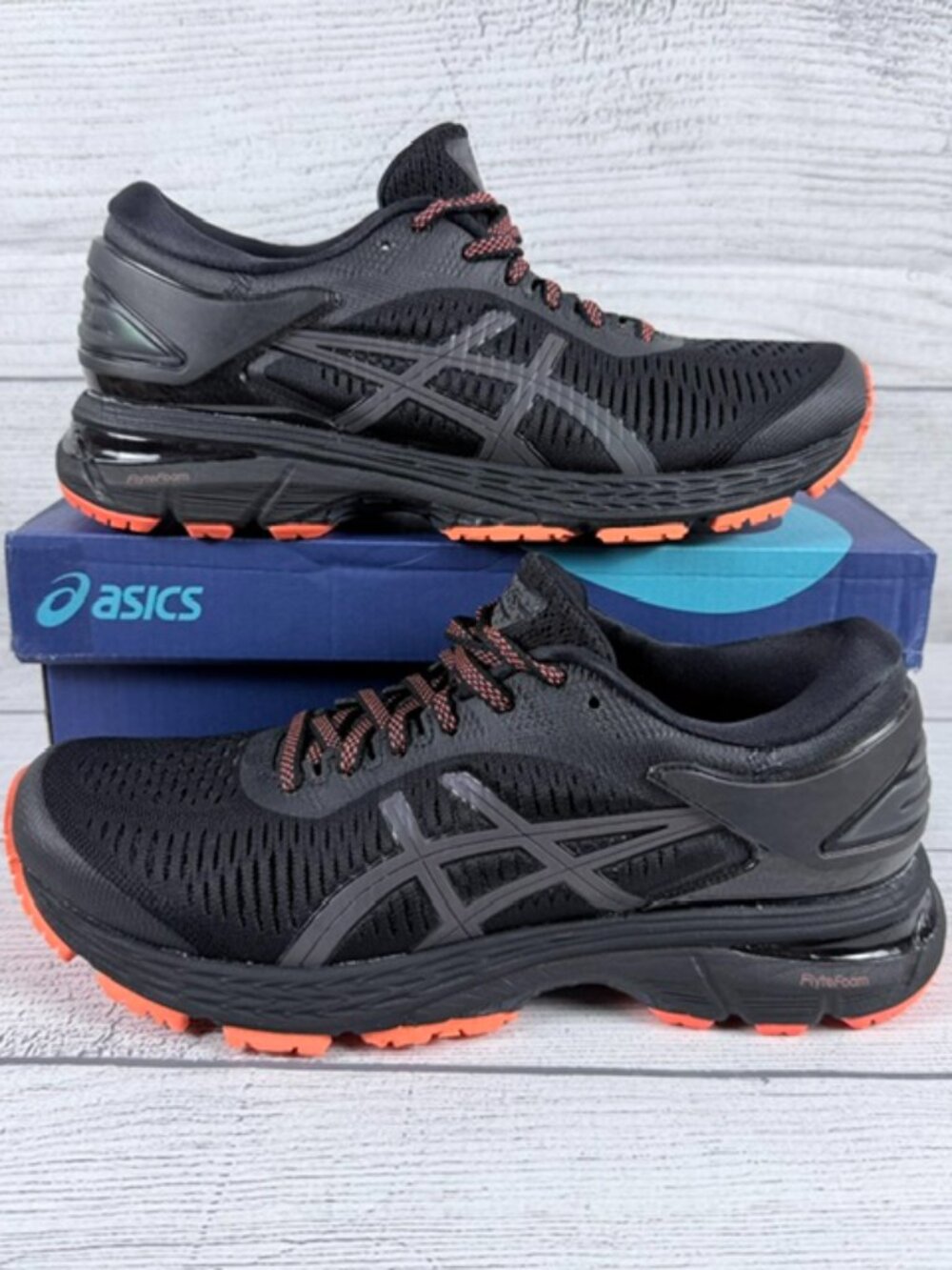 🧡ASICS Gel-Kayano 25 Lite-Show Running Shoes Black/Black Women's Size 8 - Picture 5 of 15